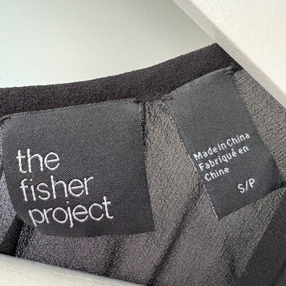 Eileen Fisher The Fisher Project Sheer Black Silk Top Size S - Picture 7 of 7